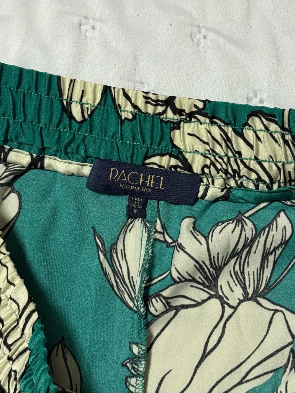 Rachel Green-Teal Floral Wide Leg Pants - Picture 2 of 3